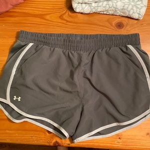Under Armour UA heat heat LG grey shorts EUC